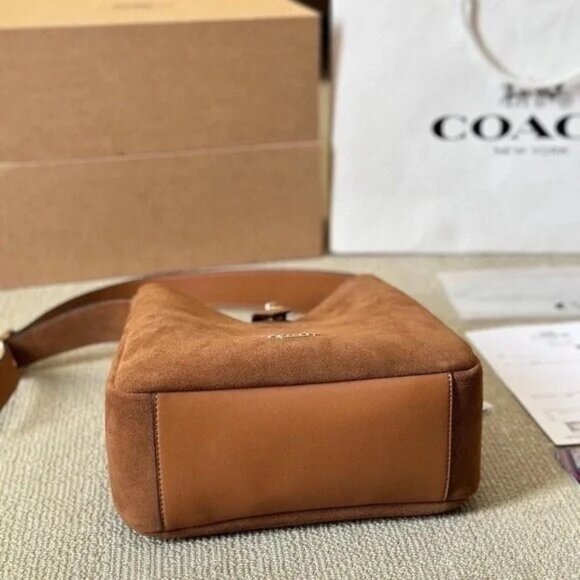 Coach Tan Suede Shoulder Bag - Picture 4 of 4